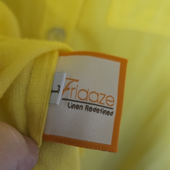 Fridaze 100% Linen Button-Up Women's Shirt, Size L - Picture 2 of 15